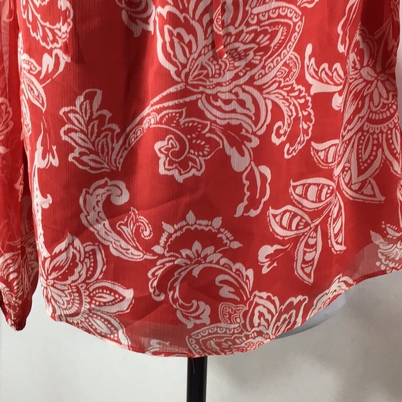 Evereve Hayden red chiffon layered top XS NWT - Picture 5 of 12